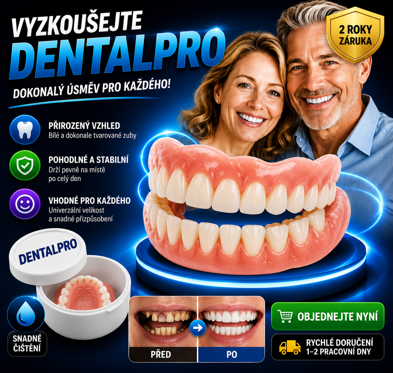 Zubní náhrada pro perfektní  úsměv – DentalPro™